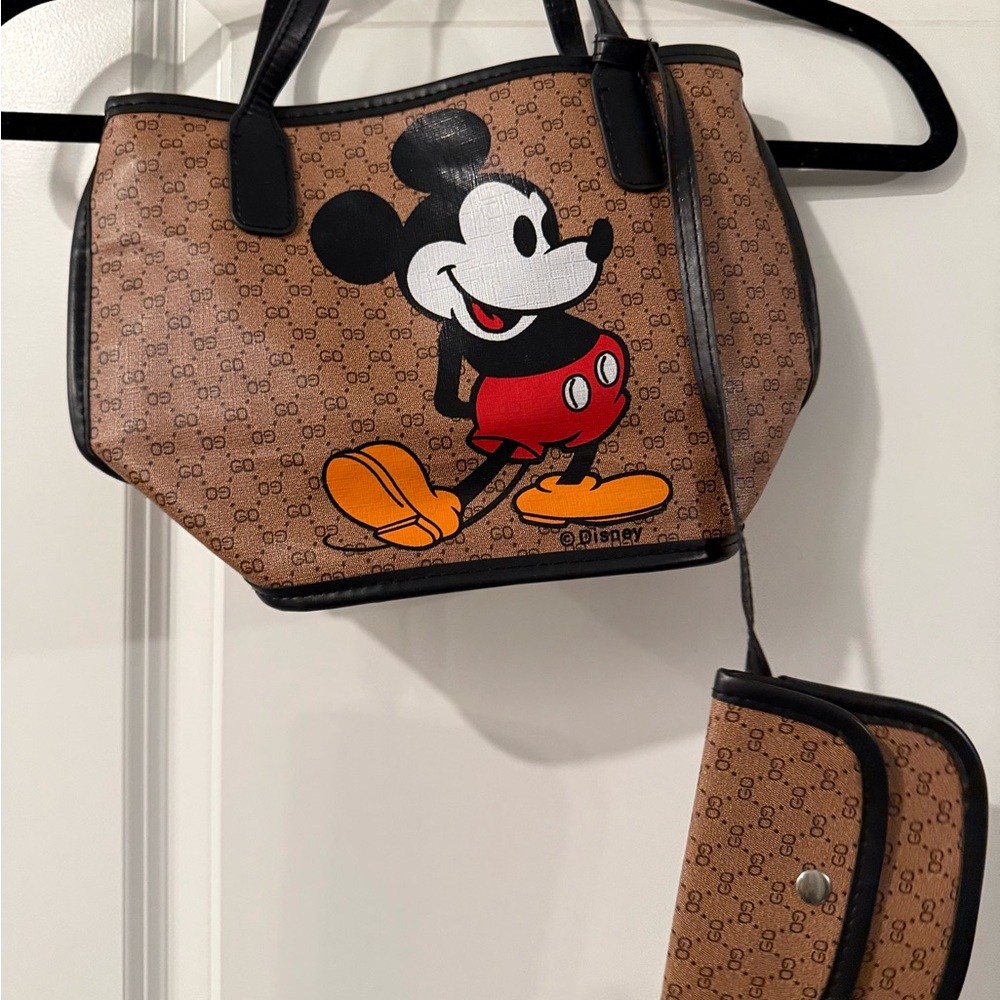 “Fucci” Brown Monogram Mouse Tote